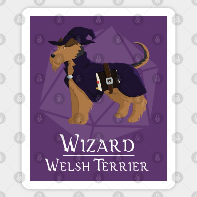 Wizard Welsh Terrier Sticker by Celestirus